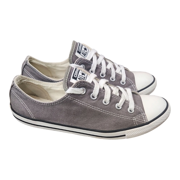 Grey Converse Superstar Canvas Sneakers, Women's 7 - Picture 5 of 8